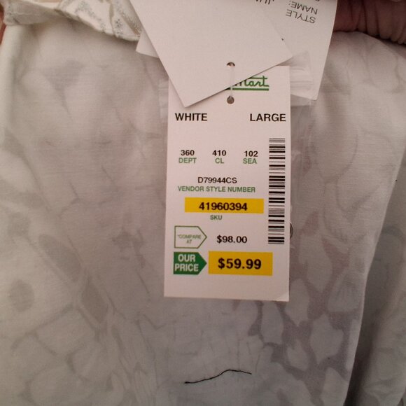 JUSTB Lightweight Abstract Print Button-Down Shirt Jacket Multi-Color Size Large - Picture 8 of 12